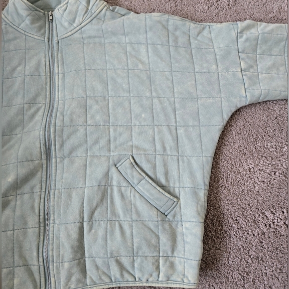 Davi & Dani Washed Soft Comfy Quilting Zip-up Barn Jacket Winter Casual Large - Picture 11 of 16